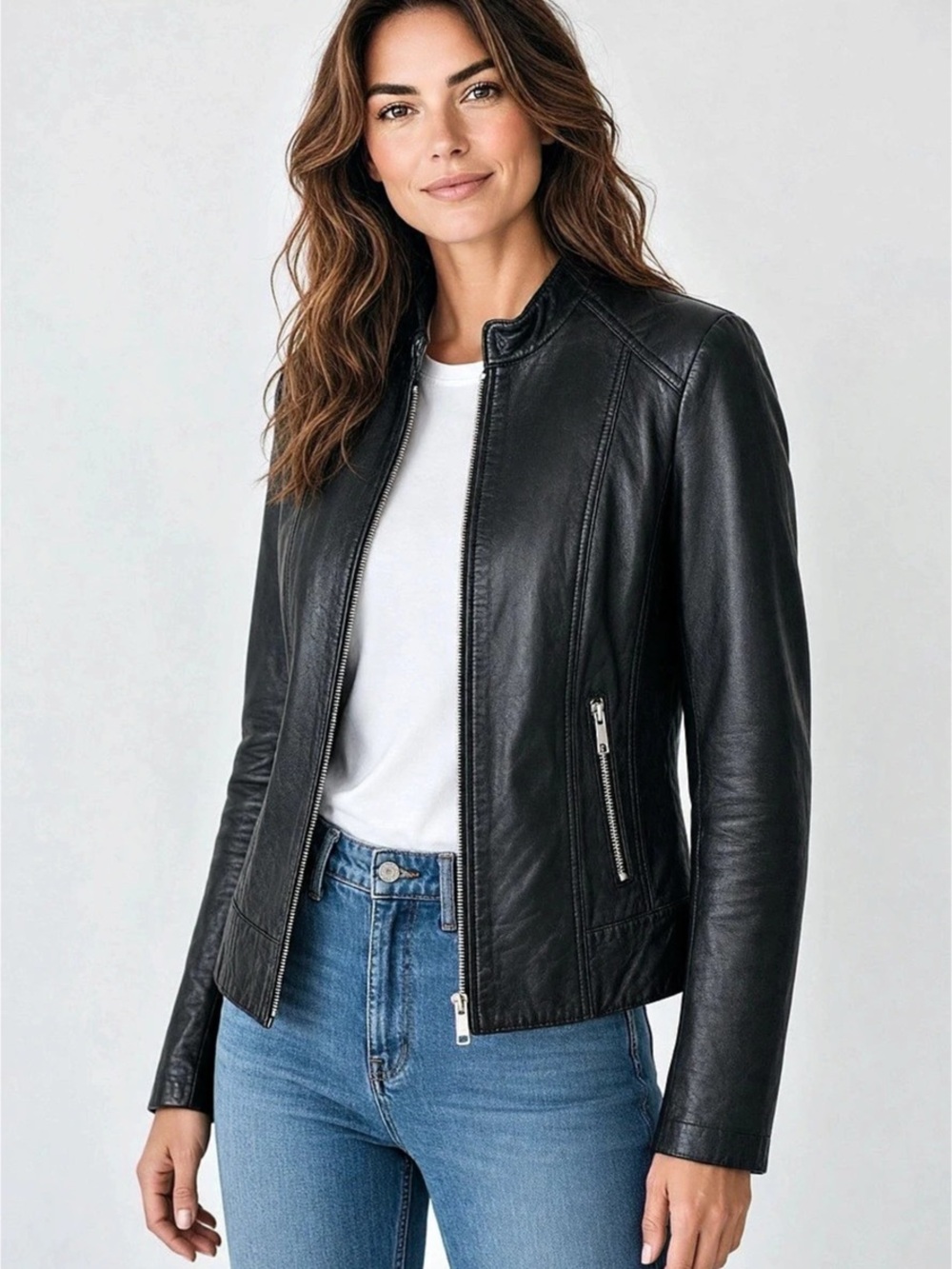 Michael Kors Women's Leather Jacket Black XS Like New